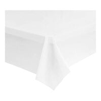 Table Mate 54" x 108" White Plastic Table Cover - 24/Case