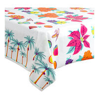 Table Mate 40" x 300' Floral Luau Plastic Table Cover Roll