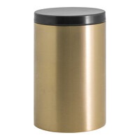 Front of the House Tokyo 2 1/2" Matte Brass Stainless Steel Storage Jar with Matte Black Lid RJR028GOS23 - 12/Pack