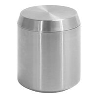 room360 Geneva 3" Silver Stainless Steel Storage Jar with Lid RJR021BSS22 - 6/Pack
