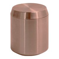 room360 Geneva 3" Rose Gold Stainless Steel Storage Jar with Lid RJR021RGS22 - 6/Pack