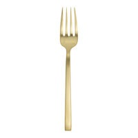 Fortessa Arezzo Brushed Gold 9 1/4" 18/10 Stainless Steel Extra Heavy Weight Serving Fork - 12/Case