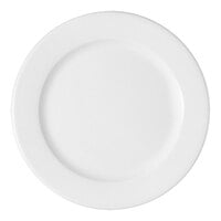Bauscher by BauscherHepp Maitre 9 5/8" Bright White Round Mid Rim Flat Porcelain Plate - 12/Case