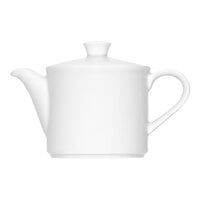 Bauscher by BauscherHepp Maitre 11.8 oz. Bright White Porcelain Teapot with Lid 704338 - 12/Case