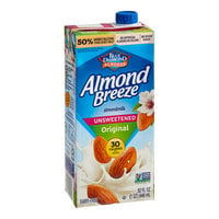 Almond Breeze Unsweetened Almond Milk 32 fl. oz. - 12/Case