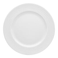 Bauscher by BauscherHepp Maitre 12 1/2" Bright White Round Embossed Wide Rim Flat Porcelain Plate - 12/Case