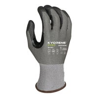 Armor Guys Kyorene Pro Gray 18 Gauge Level A6 Graphene Gloves with Black Polyurethane Palm Coating and White Cuff