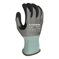 Armor Guys Kyorene Pro Gray 18 Gauge Level A4 Graphene Gloves with Black HCT Microfoam Nitrile Palm Coating and Blue Cuff