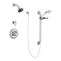 Delta Faucet T13H333 Universal Dual Shower Head, Grab Bar, Lever Blade Handle, and 2 Valves