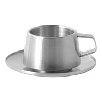 Front of the House Bevel 4 1/4" Stainless Steel Saucer - 12/Case
