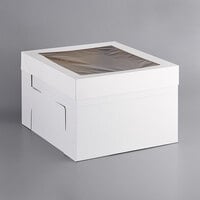 Enjay B-FB18 18" x 18" x 12" Flexbox White Adjustable Cake / Bakery Box - 5/Pack