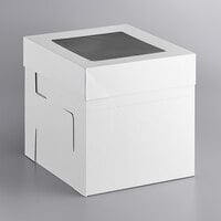 Enjay B-FB12 12" x 12" x 12" Flexbox White Adjustable Cake / Bakery Box - 5/Pack