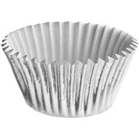 Enjay 1 1/4" x 7/8" Silver Foil Mini Baking Cup - 504/Pack