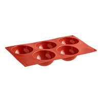 Pavoni Formaflex 5 Compartment Round Silicone Baking Mold FR018 - 3 1/8" x 1 1/2" Cavities
