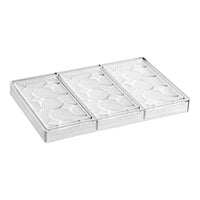 Pavoni 3 Compartment Polycarbonate Flow Vallee Chocolate Bar Mold PC5007FR - 6 1/8" x 3 1/16" x 5/16" Cavities