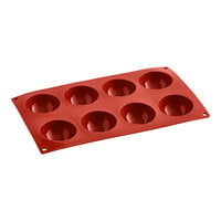 Pavoni Formaflex 8 Compartment Round Silicone Baking Mold FR038 - 2 3/8" x 1 3/16" Cavities