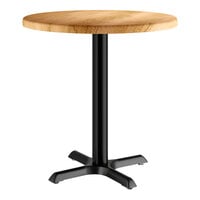 Lancaster Table & Seating 30" Round Thermo-Formed MDF Standard Height Table with Maple Finish