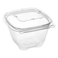 Inline Plastics Safe-T-Chef 32 oz. Tamper-Resistant, Tamper-Evident Vented Square Hinged Container with Dome Lid - 224/Case