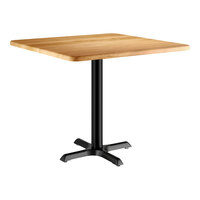 Lancaster Table & Seating 36" x 36" Square Thermo-Formed MDF Standard Height Table with Maple Finish