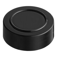 48/485 Black Polypropylene Spice Cap with Foam Liner - 100/Pack