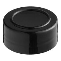 43/485 Black Polypropylene Spice Cap with Foam Liner - 1400/Case