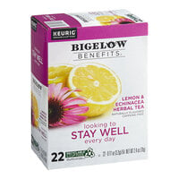 Bigelow Benefits Lemon and Echinacea Herbal Tea Single Serve Keurig® K-Cup® Pods - 22/Box