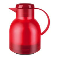 EMSA Samba 33.8 oz. Transparent Red Polypropylene Vacuum Insulated Carafe 58.4517.9063