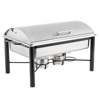 Acopa 8 Qt. Full Size Wrought Iron Pillar Chafer Kit with Roll Top Lid