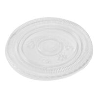 Tossware Natural Plant-Based PLA Plastic Flat Lid for Arena and Arc Cups - 1000/Case