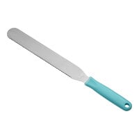 Wilton 10" Blade Straight Serrated Baking / Icing Spatula with Plastic Handle 191005890