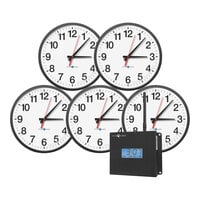 Pyramid Time Systems TimeTrax Sync RF Wireless Analog Clock Starter Pack WSCBA-5