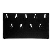 Pyramid Time Systems 12" x 6 1/2" Key Rack with 9 Hooks 43189