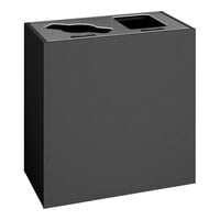 Busch Systems Aristata 100828 30 Gallon Slate Composite Board Two Stream Decorative Mixed Recyclables / Waste Receptacle