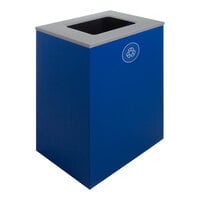 Busch Systems Spectrum 104004 32 Gallon Blue Powder-Coated Steel Decorative Recyclables Receptacle