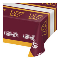 Creative Converting Washington Commanders 54" x 102" Plastic Table Cover - 12/Case