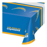 Creative Converting Los Angeles Chargers 54" x 102" Plastic Table Cover - 12/Case