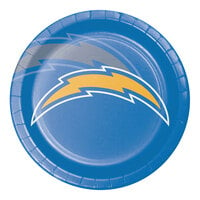 Creative Converting Los Angeles Chargers 9" Paper Dinner Plate - 96/Case