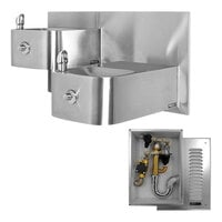 Haws 1119FRB Vandal-Resistant Freeze-Resistant Wall-Mount Outdoor Drinking Fountain - Non-Refrigerated