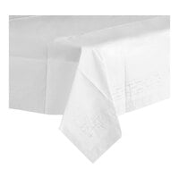 Table Mate 54" x 108" White Tissue / Poly Table Cover - 24/Case