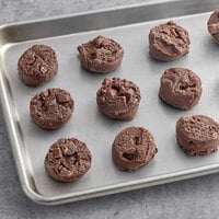 Otis Spunkmeyer Sweet Discovery Preformed Double Chocolate Brownie Cookie Dough 1.33 oz. - 240/Case