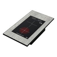 Bon Chef NX-14-DI-B Nexus 31 1/2" x 17 3/4" 1/4 Size Concrete / Black Induction Range / Cooker Table Top with 2 Ranges - 1800W, 120V