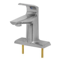 LakeCrest by T&S BP-2712-BN 0.5 GPM Brushed Nickel Deck-Mount Faucet with 6" Deck Plate, 4 3/16" Cast Spout, 4" Centers, and Single Lever Handle