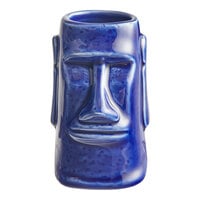 Acopa 2.5 oz. Blue Ceramic Tiki Mug / Shot Glass - 12/Case