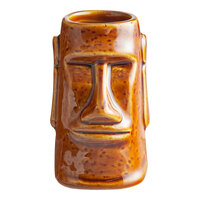 Acopa 2.5 oz. Brown Ceramic Tiki Mug / Shot Glass - Sample