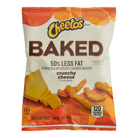 Cheetos Oven Baked Crunchy Cheese Flavored Snacks 0.875 oz. - 104/Case