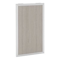 Bon Chef Nexus 17 3/4" x 31 1/2" Quarter Size Front Panel with Silver Anodized Aluminum Frame and Oak Laminate NX-14-FP-S-O