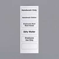 CaterGator Sanitary Compliance Labels with 5 Messages and 1 Blank Label