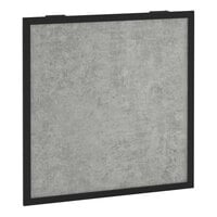 Bon Chef Nexus 30" x 31 1/2" Side Panel with Black Anodized Aluminum Frame and Concrete Laminate NX-1-SP-B-C