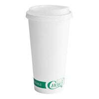 EcoChoice 20 oz. White Compostable Paper Hot Cup and PLA Lid - 50/Pack