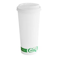 EcoChoice 24 oz. White Compostable Paper Hot Cup and PLA Lid - 50/Pack